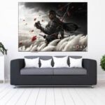 خرید تابلو طرح ghost of tsushima