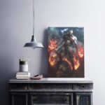 خرید تابلو طرح god of war