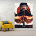 خرید تابلو طرح ghost of tsushima