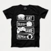 خرید تیشرت Eat Sleep Game | مشکی