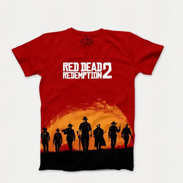خرید تی شرت آستین کوتاه طرح red dead redemption 2