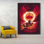 خرید تابلو طرح god of war