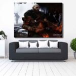 خرید تابلو طرح god of war